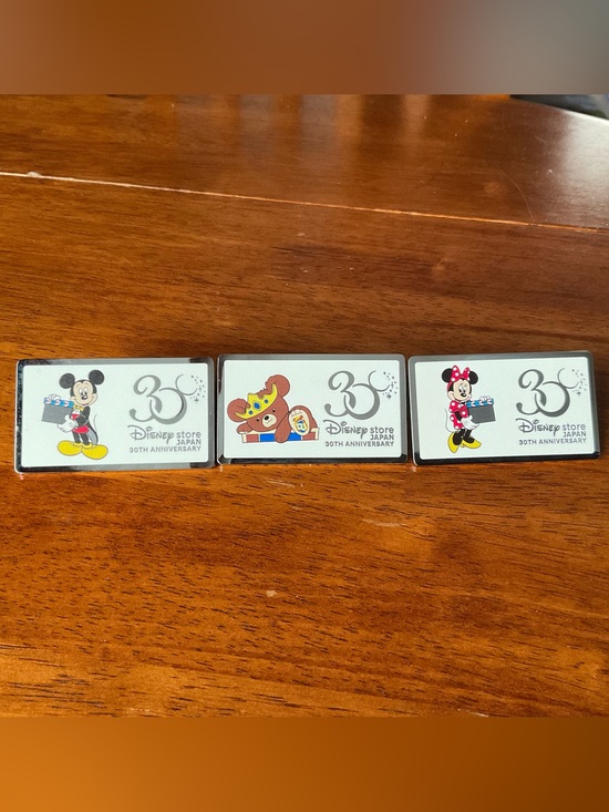 Disney Other - Disney Store Japan 30th Anniversary Logo Pin - Mickey Mouse, Minnie, and Duffy